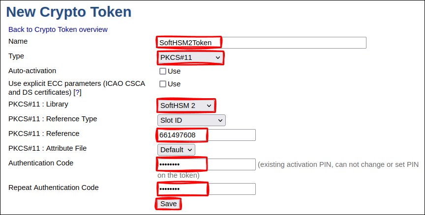 Crypto Token Save