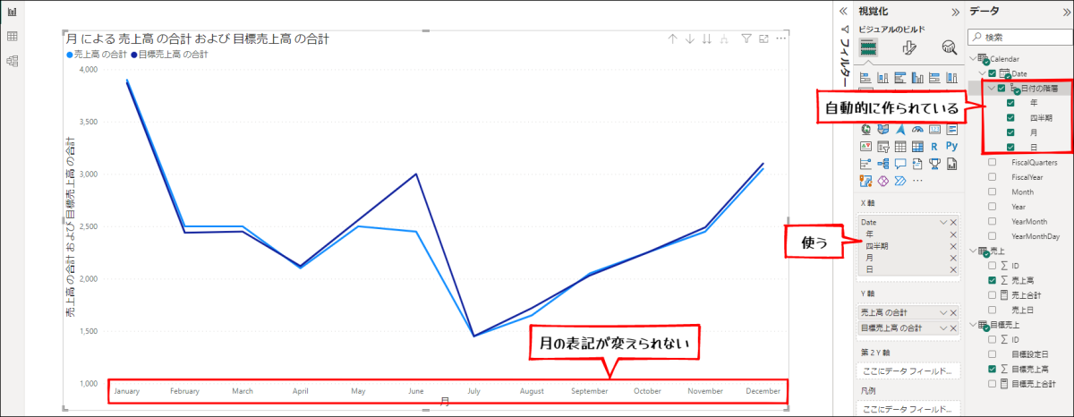 月の表記を変える設定が無い